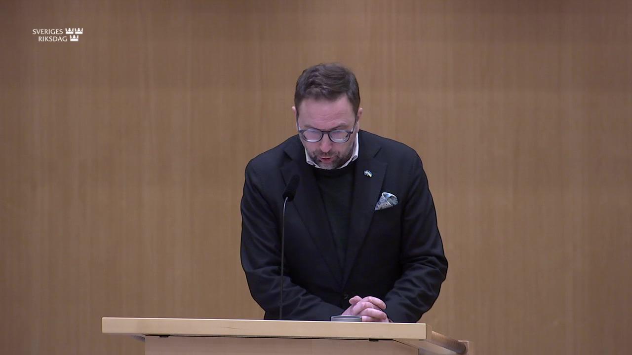 Stillbild från Debatt om förslag, Utgiftsområde 15 Studiestöd