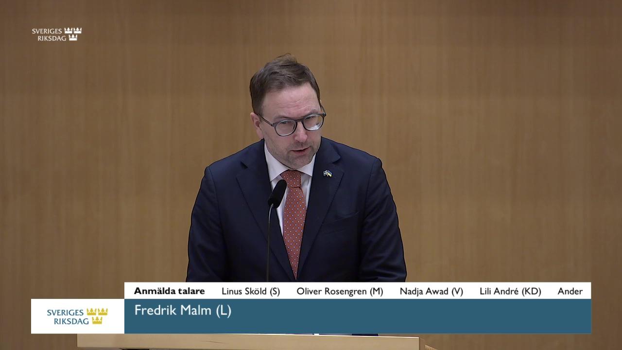 Stillbild från Debatt om förslag, Utgiftsområde 16 Utbildning och universitetsforskning