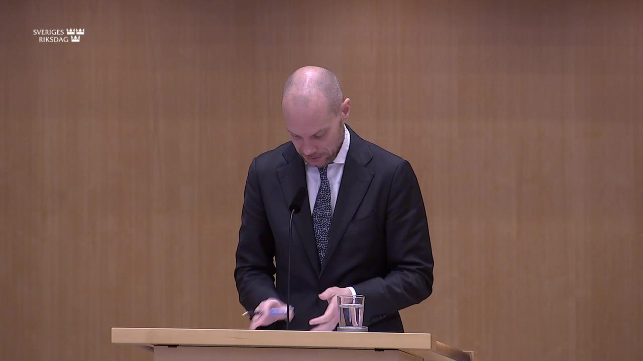 Stillbild från Debatt om förslag, Utgiftsområde 20 Klimat, miljö och natur