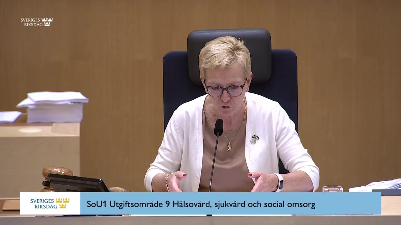 Stillbild från Beslut, Beslut: Utgiftsområde 9 Hälsovård, sjukvård och social omsorg