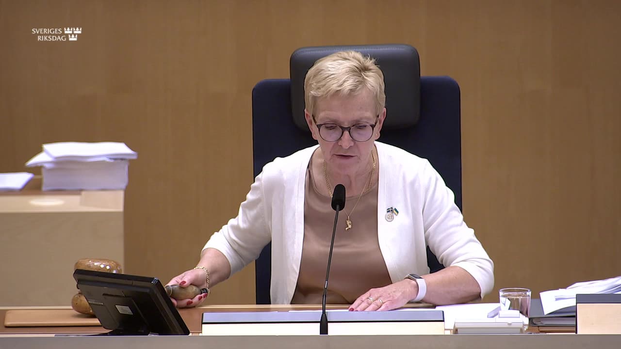 Stillbild från Beslut, Beslut: Utgiftsområde 21 Energi