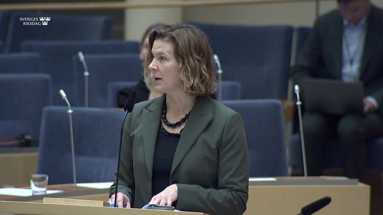 Stillbild från Interpellationsdebatt, Åtgärder mot den digitala sexhandeln