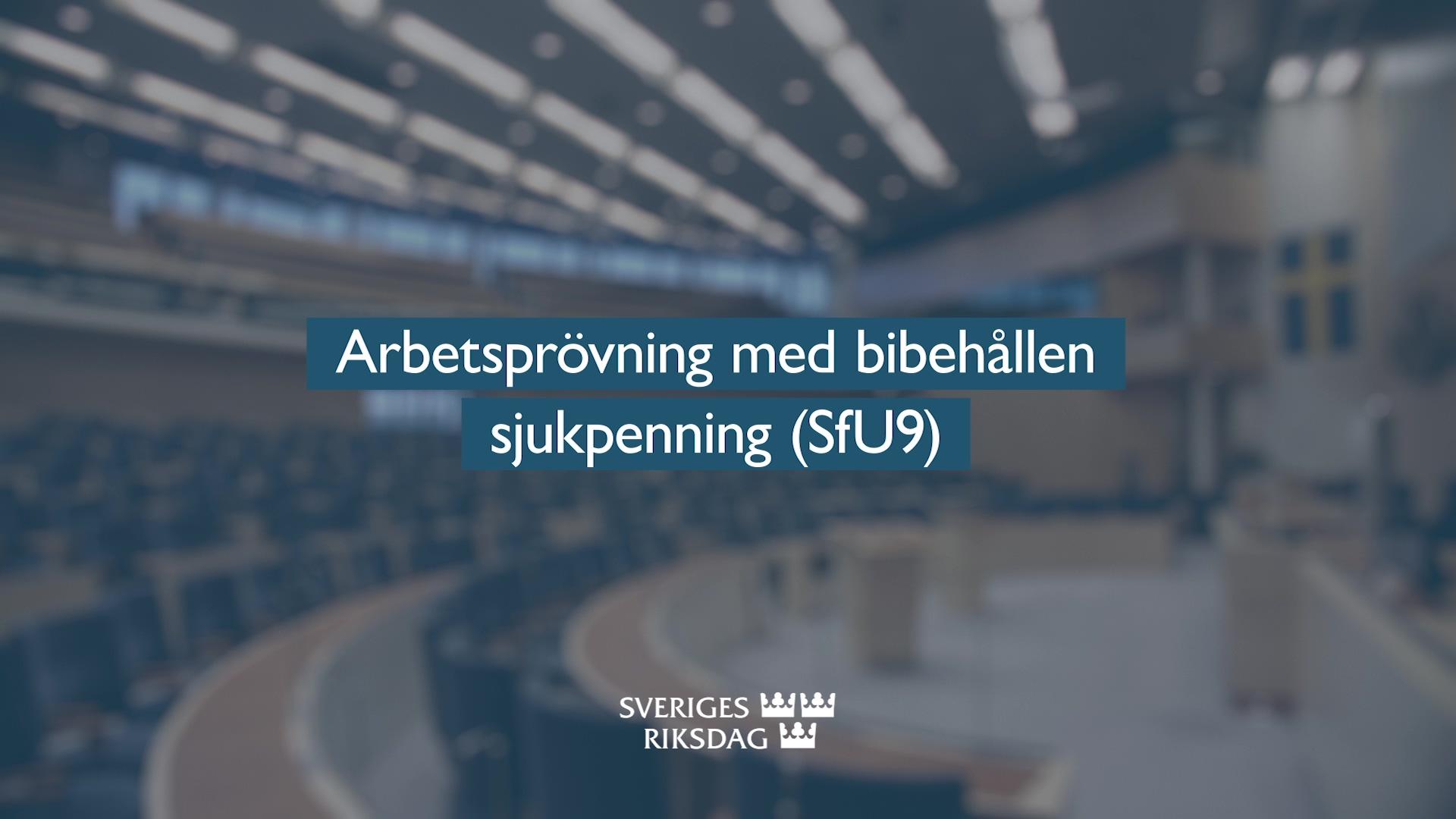 Stillbild från Beslut, Teckenspråksolkat beslut: Arbetsprövning med bibehållen sjukpenning