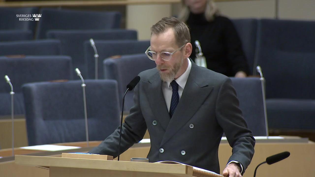 Stillbild från Interpellationsdebatt, Idrottens tillgänglighet för personer med funktionsnedsättning