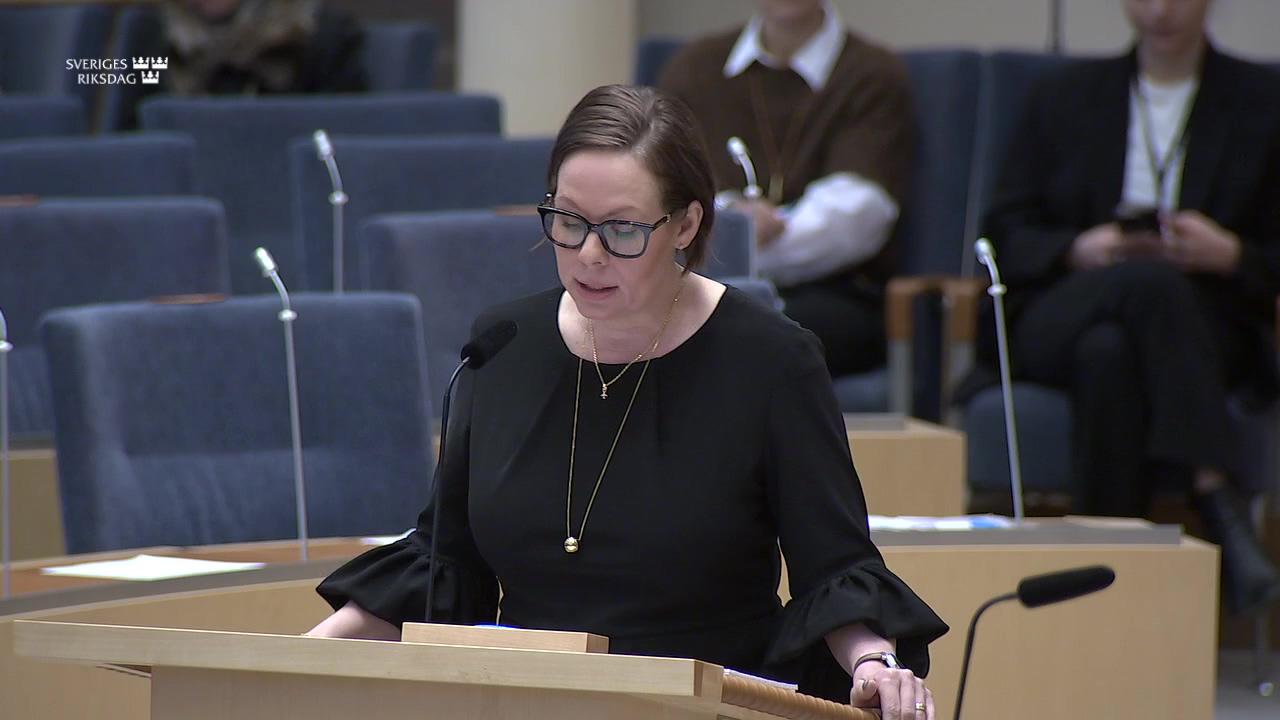 Stillbild från Interpellationsdebatt, Arbetet med att återföra tvångsdeporterade ukrainska barn