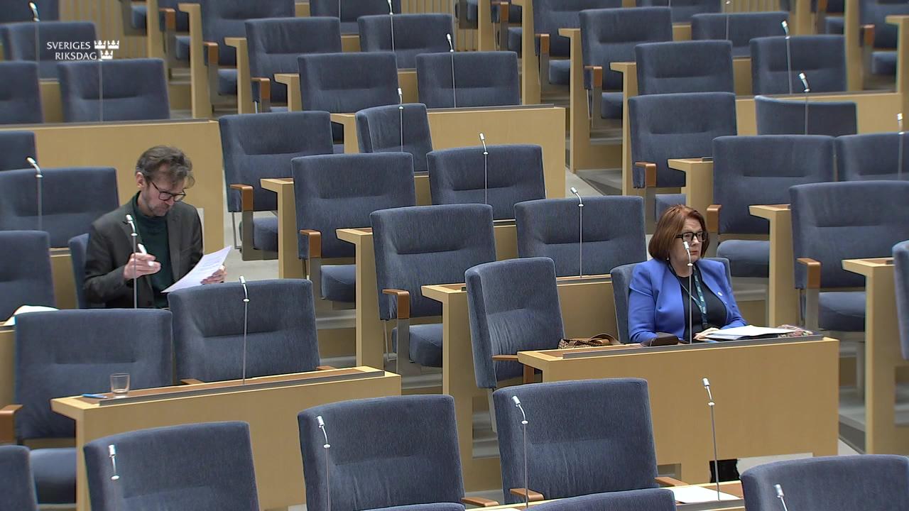 Stillbild från Interpellationsdebatt, Sveriges hållning till Västsahara