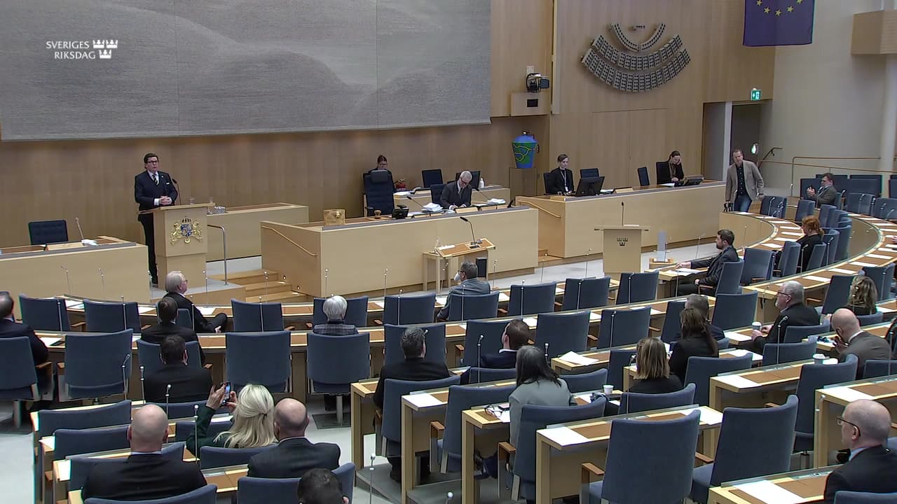 Stillbild från Övrigt kammaren, Uppmärksammande av fyraårsdagen av Rysslands fullskaliga invasion av Ukraina