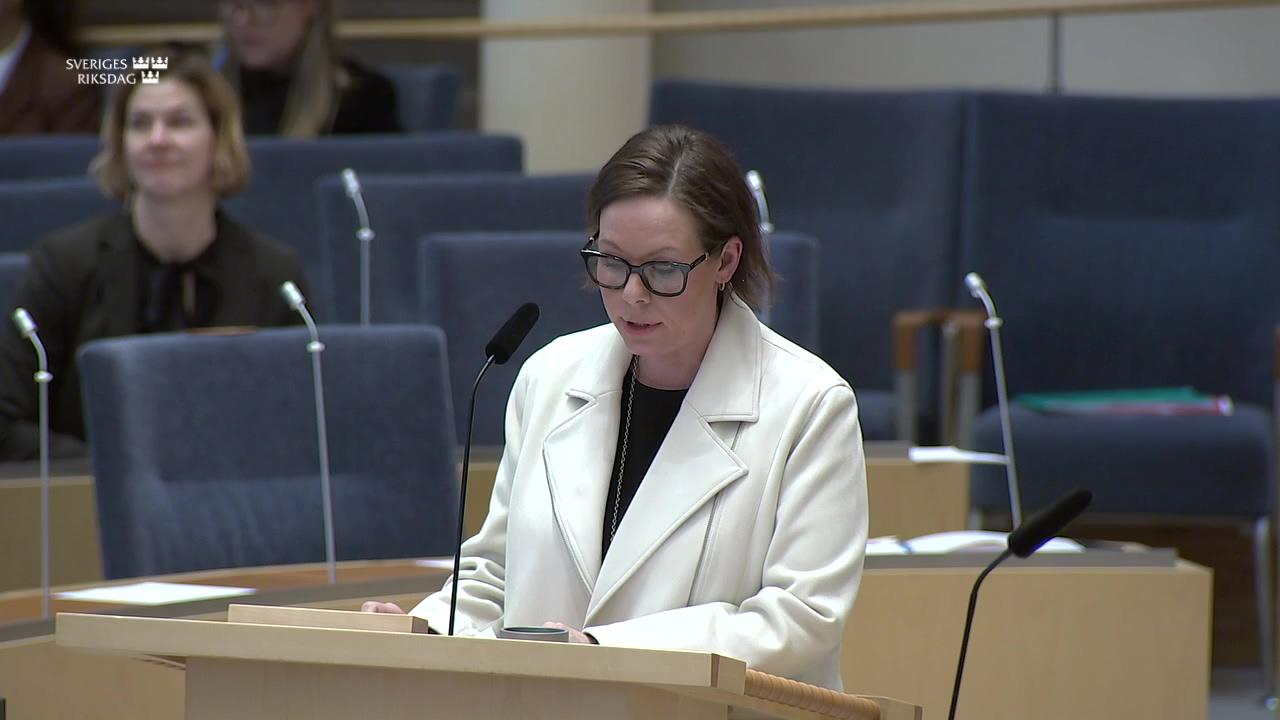 Stillbild från Interpellationsdebatt, Sveriges ansvar på Västbanken enligt internationell rätt