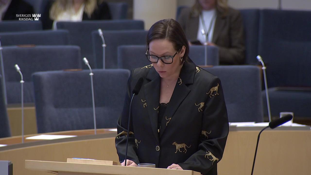 Stillbild från Interpellationsdebatt, Den syriska regimens attacker mot kurder