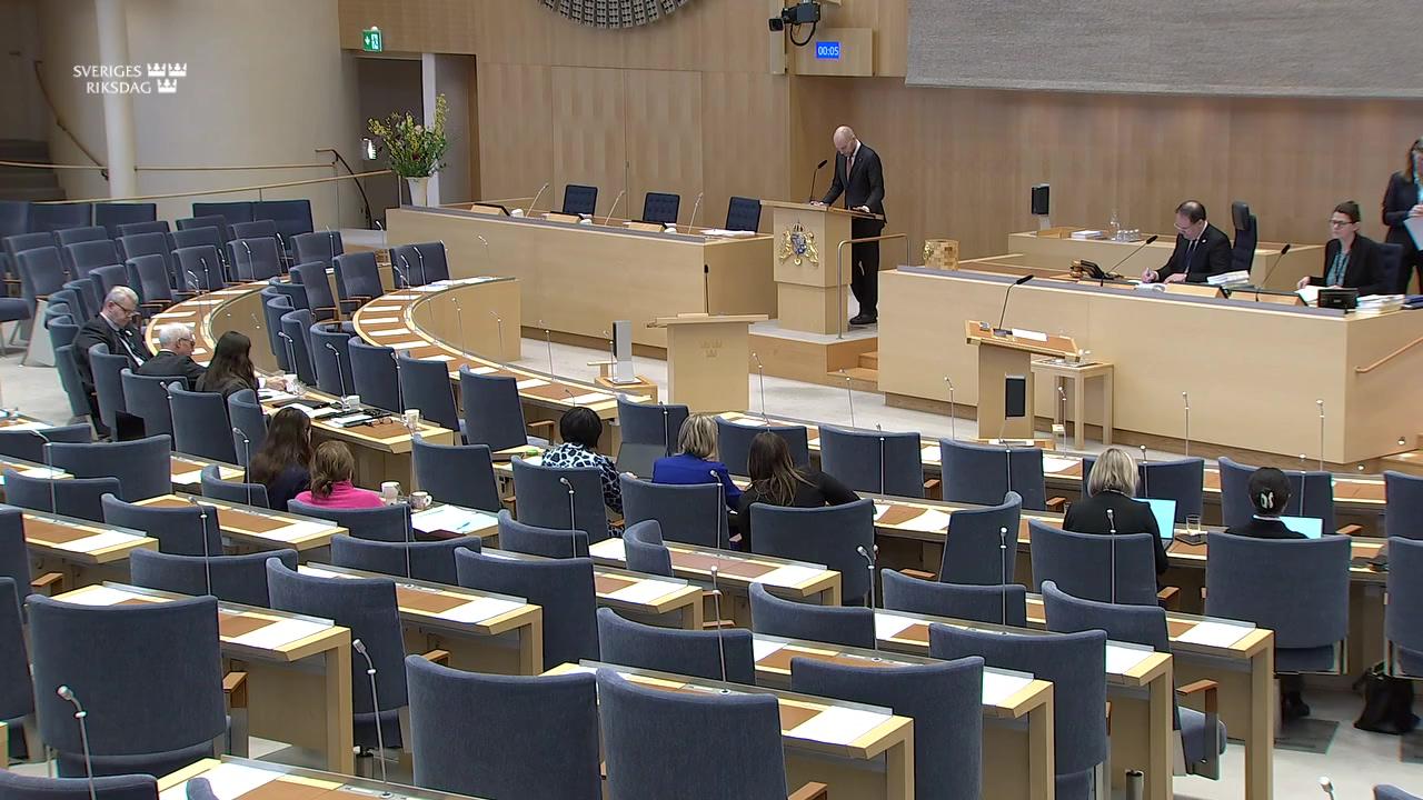 Stillbild från Debatt om förslag, Klimatpolitik