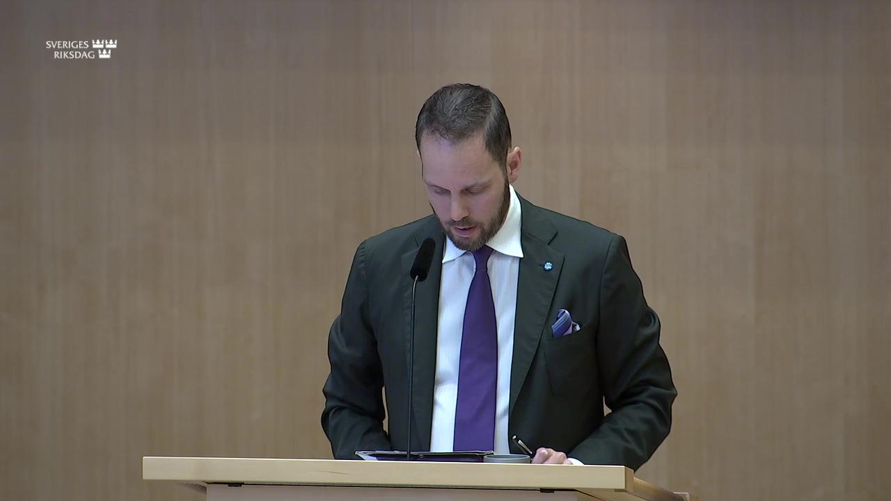 Stillbild från Debatt om förslag, Fri- och rättigheter m.m.