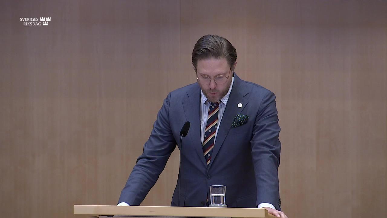 Stillbild från Debatt om förslag, Näringspolitik