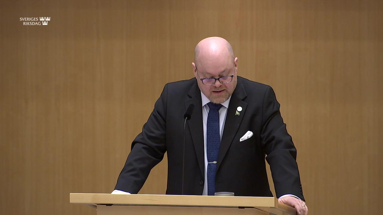 Stillbild från Debatt om förslag, Mineralpolitik