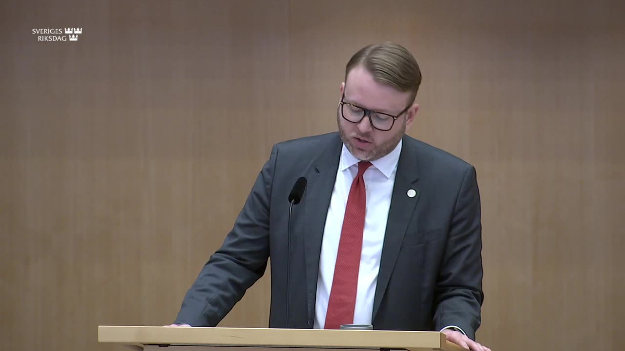 Stillbild från Debatt om förslag, Nya regler för arbetskraftsinvandring