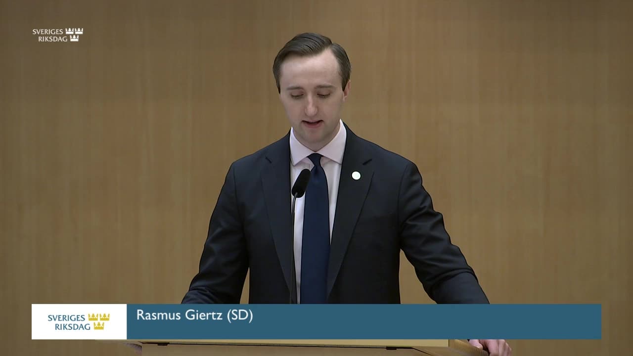 Stillbild från Debatt om förslag, Folkrätt, inklusive mänskliga rättigheter