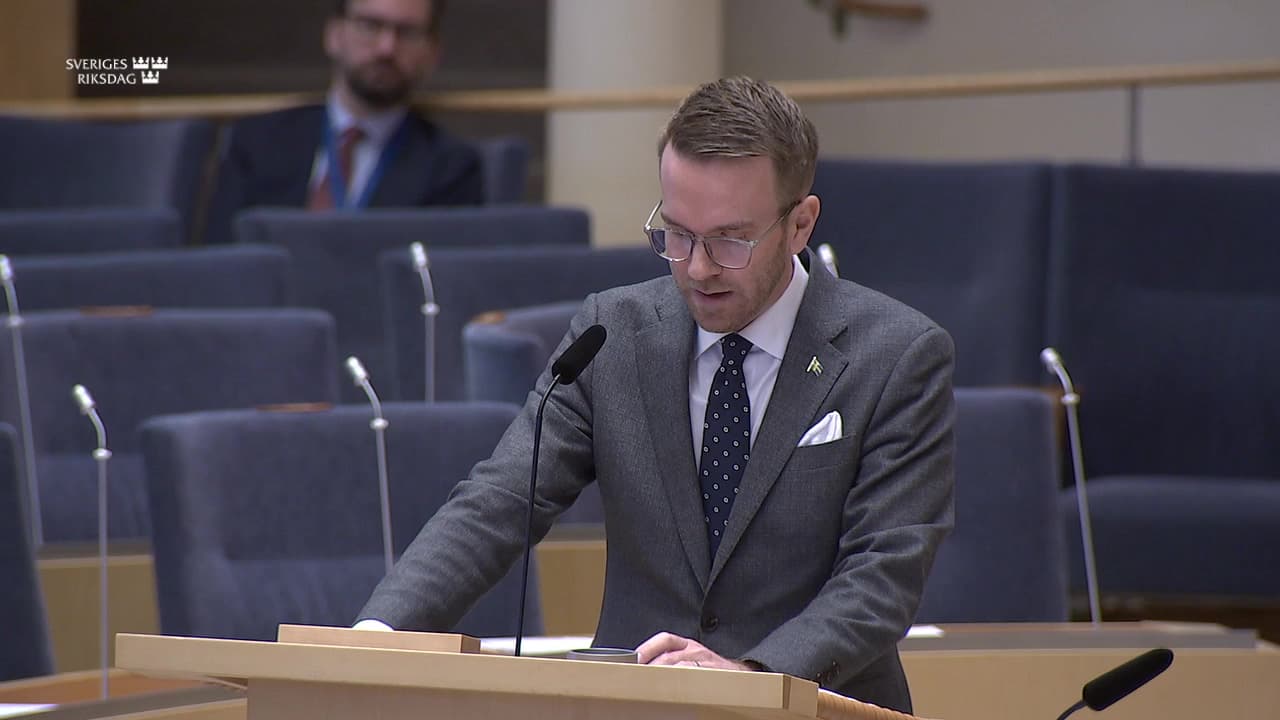 Stillbild från Interpellationsdebatt, Regeringens uppdrag till Transportstyrelsen gällande färdtjänsten