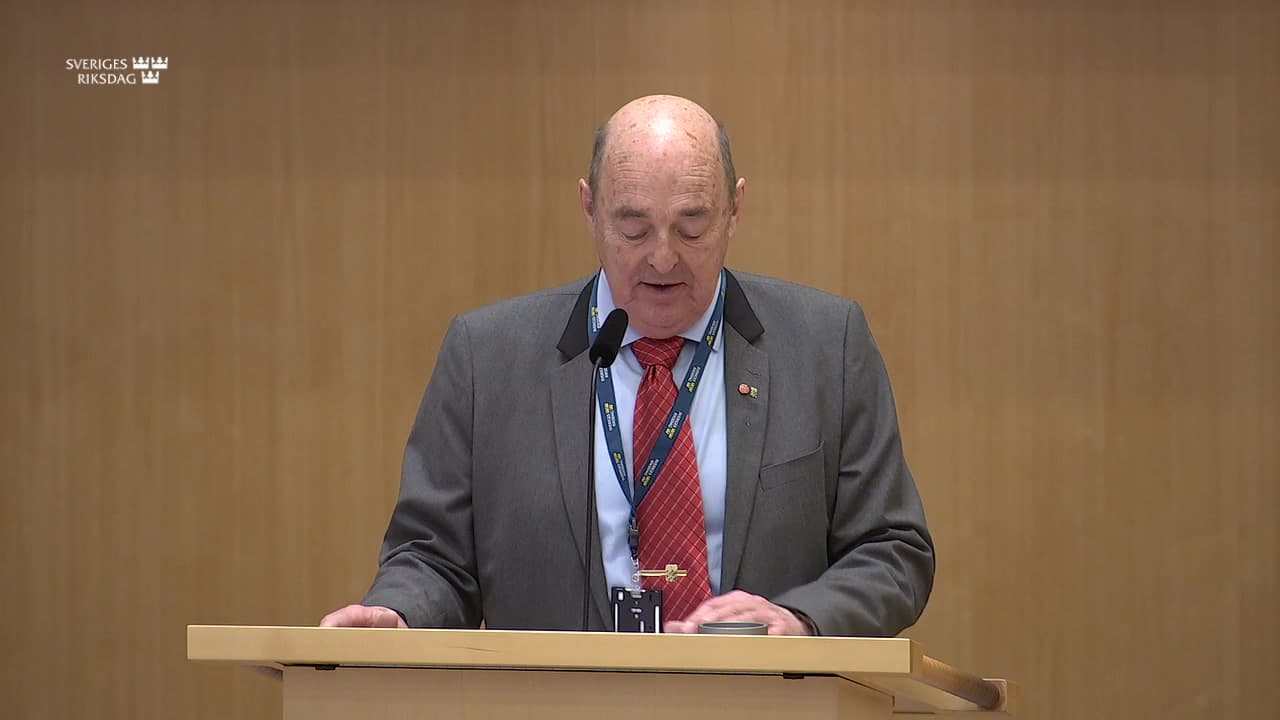 Stillbild från Debatt om förslag, Modernisering av Skatteverkets kontrollverktyg