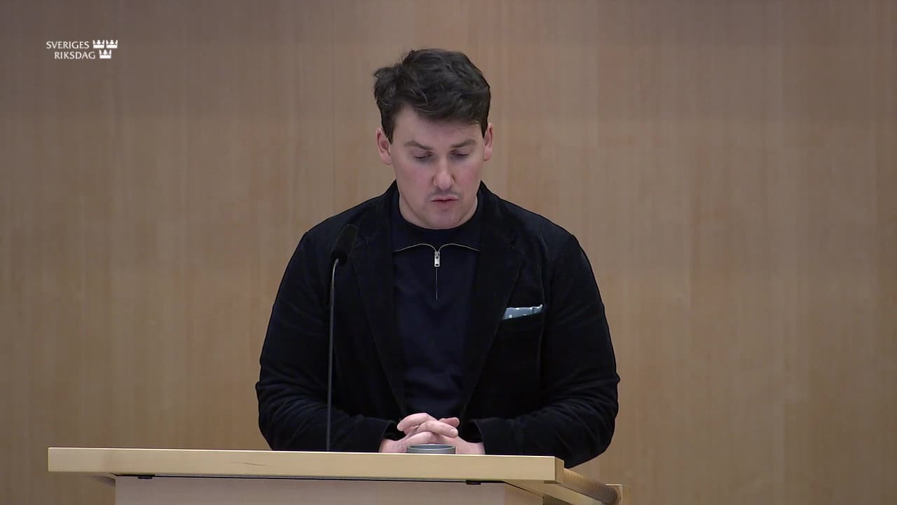 Stillbild från Debatt om förslag, Gymnasieskolan