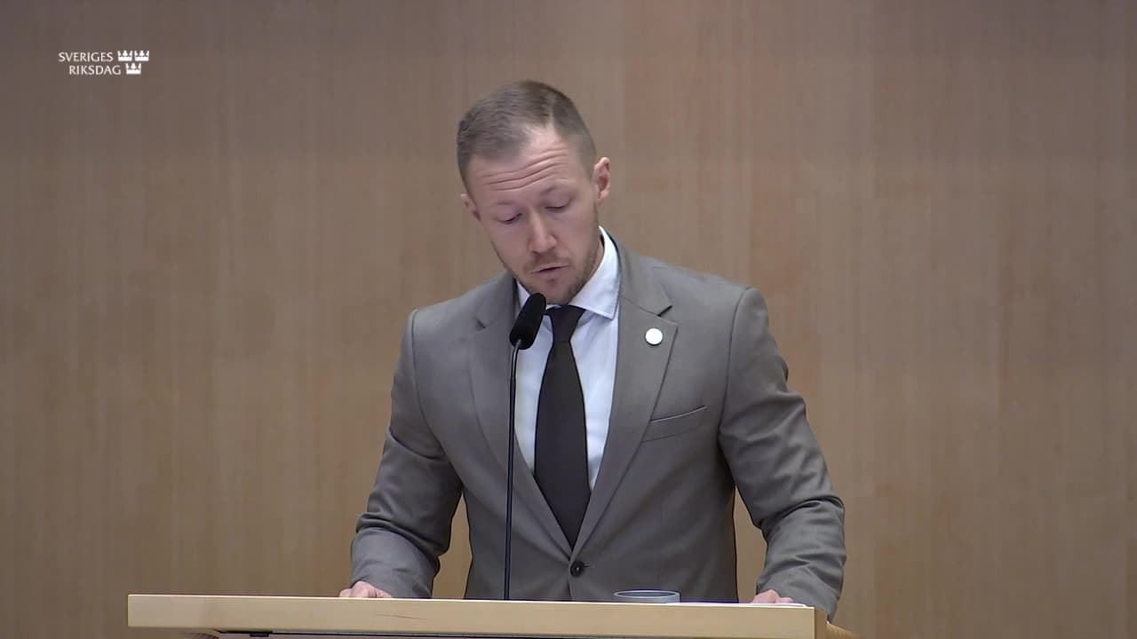 Stillbild från Debatt om förslag, Straffrättsliga frågor