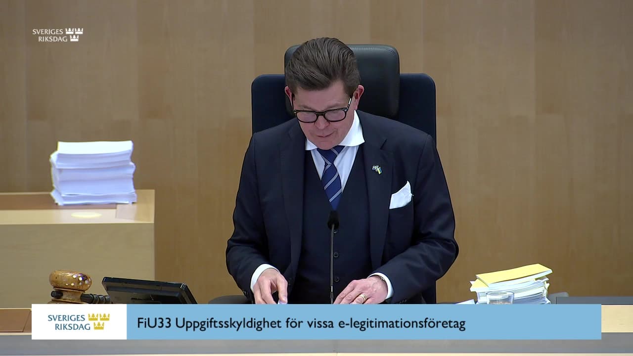 Stillbild från Beslut, Beslut: Uppgiftsskyldighet för vissa e-legitimationsföretag