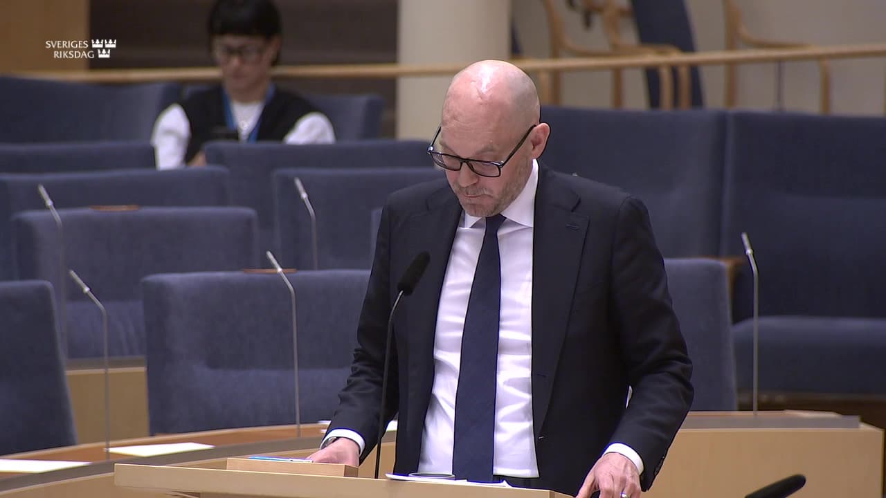 Stillbild från Interpellationsdebatt, Uttalande om Klimatpolitiska rådets rapport