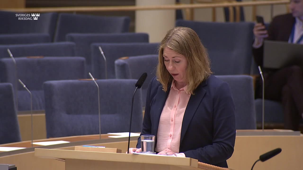 Stillbild från Interpellationsdebatt, Förlossningsvården i Region Skåne