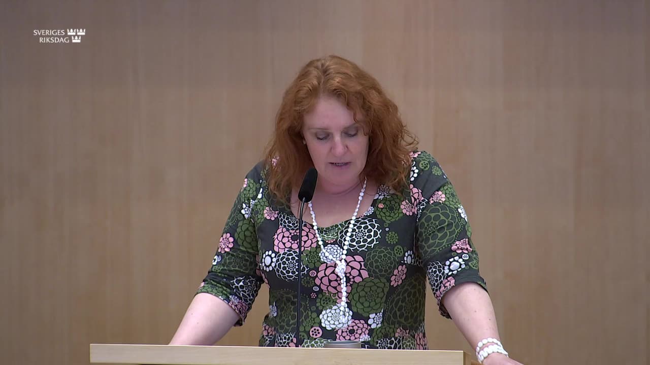 Stillbild från Debatt om förslag, Riksrevisionens rapport om miljöräddning vid stora olyckor till sjöss