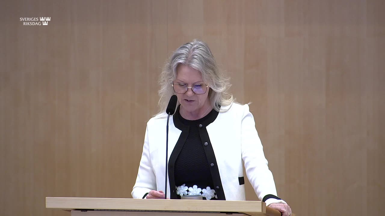 Stillbild från Debatt om förslag, Jämställdhet och åtgärder mot diskriminering