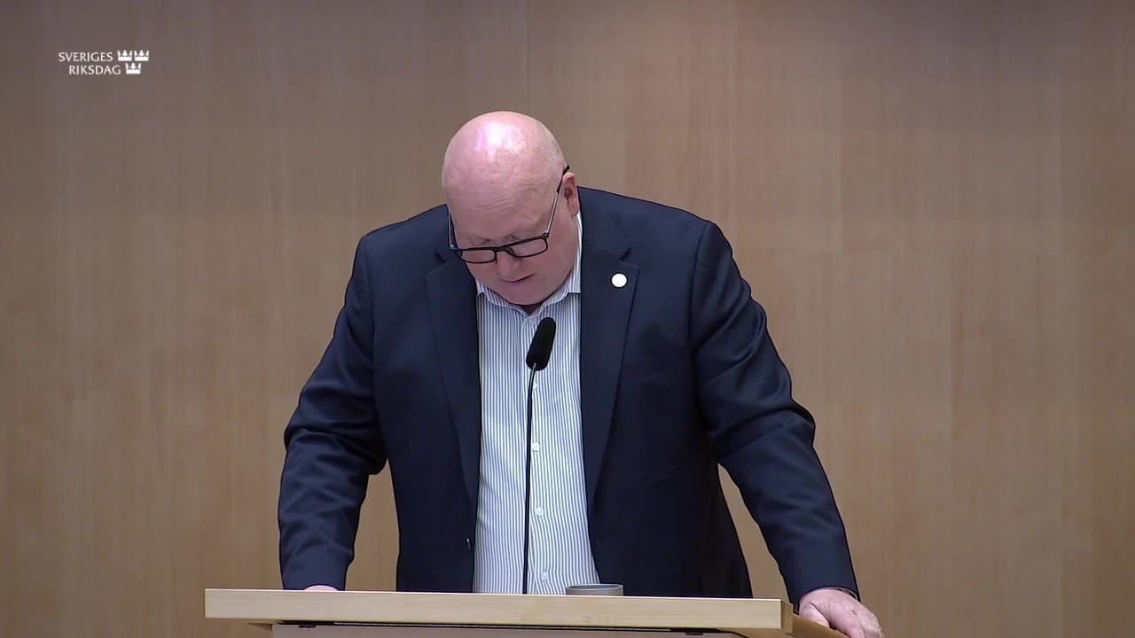 Stillbild från Debatt om förslag, Arbetsmiljö