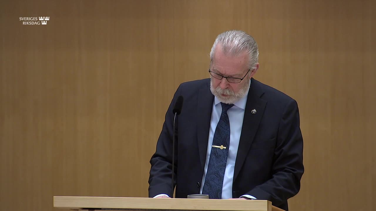 Stillbild från Debatt om förslag, Polisfrågor