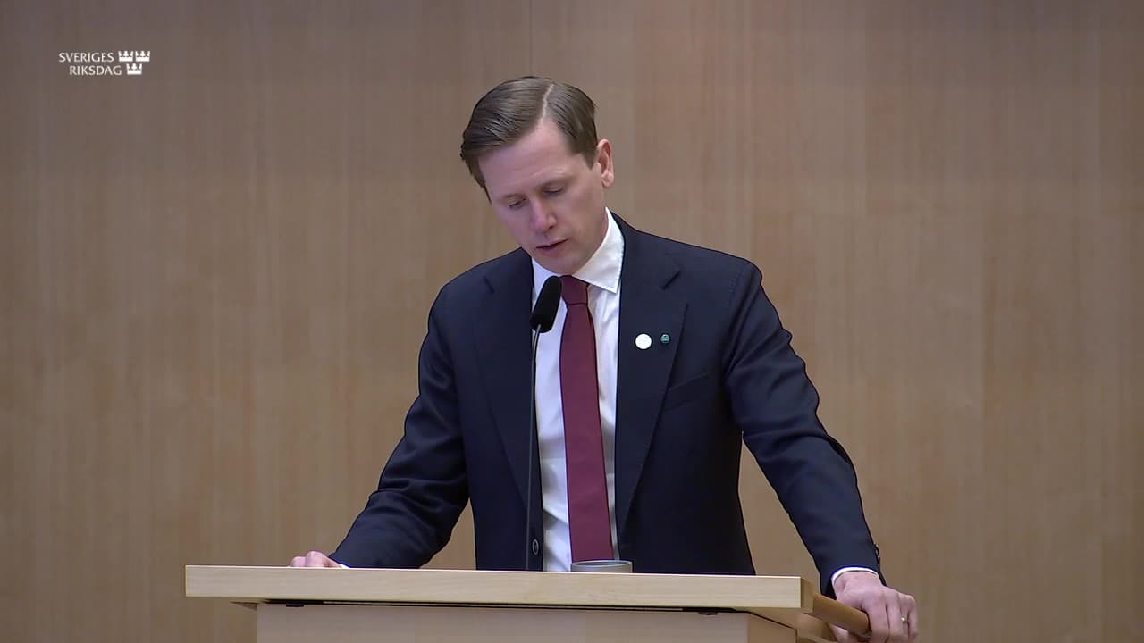 Stillbild från Debatt om förslag, Sysselsättning och boende på landsbygden