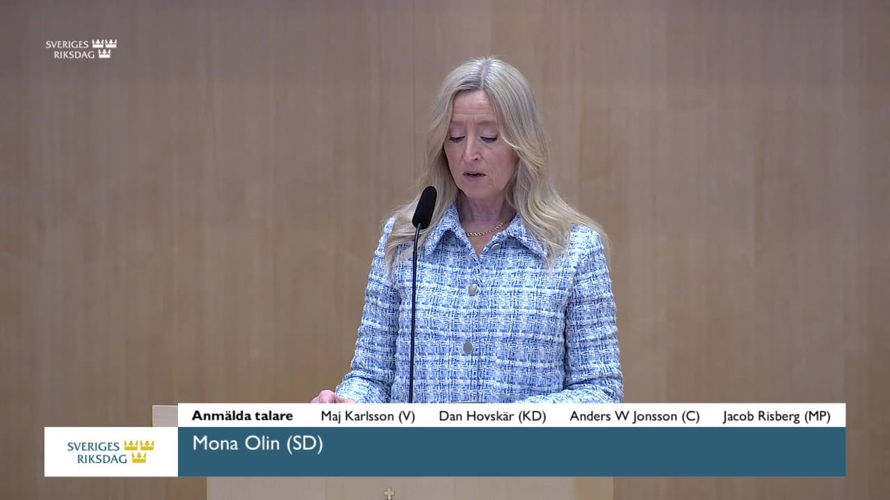 Stillbild från Debatt om förslag, Socialtjänstens arbete