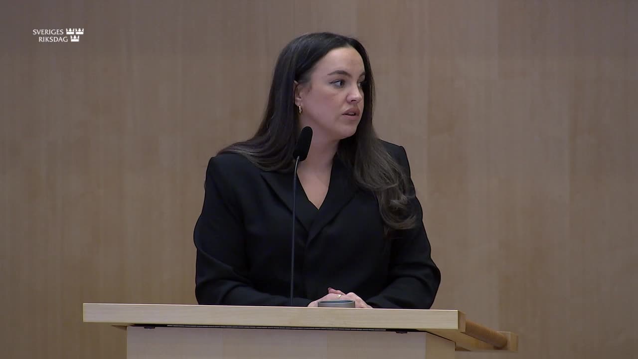 Still from Debatt om förslag, Prioriteringar inom hälso- och sjukvården