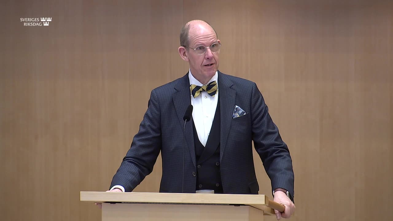 Stillbild från Debatt om förslag, Insyn i handlingar som inhämtas genom beslag och kopiering vid husrannsakan