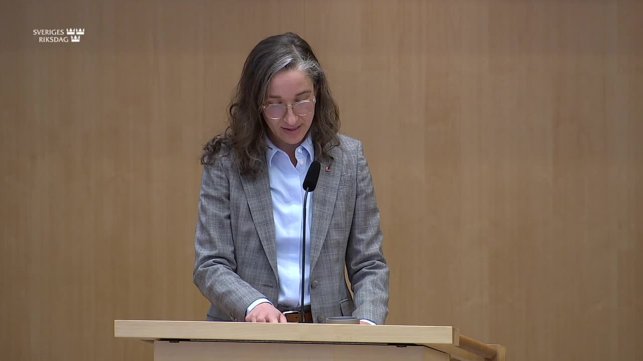 Stillbild från Debatt om förslag, Riksrevisionens rapport om statens insatser vid hantering av dödsbon