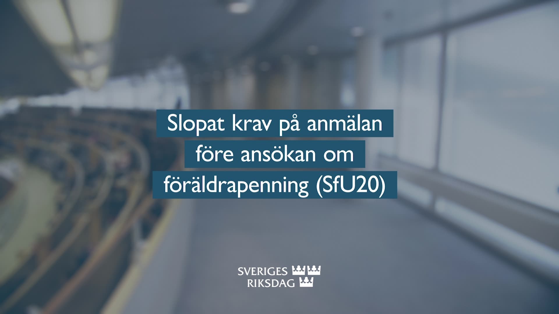 Stillbild från Beslut, Teckenspråkstolkat beslut: Ett slopat krav på anmälan före ansökan om föräldrapenning