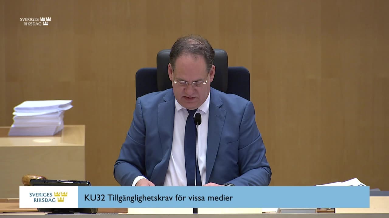 Stillbild från Beslut, Beslut: Tillgänglighetskrav för vissa medier