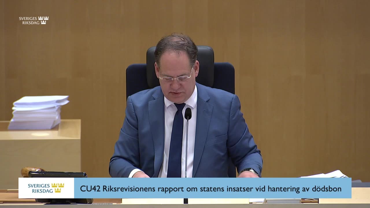 Stillbild från Beslut, Beslut: Riksrevisionens rapport om statens insatser vid hantering av dödsbon