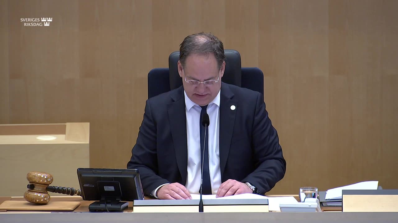 Stillbild från Information från regeringen, Återrapportering från informellt möte mellan EU:s stats- och regeringschefer