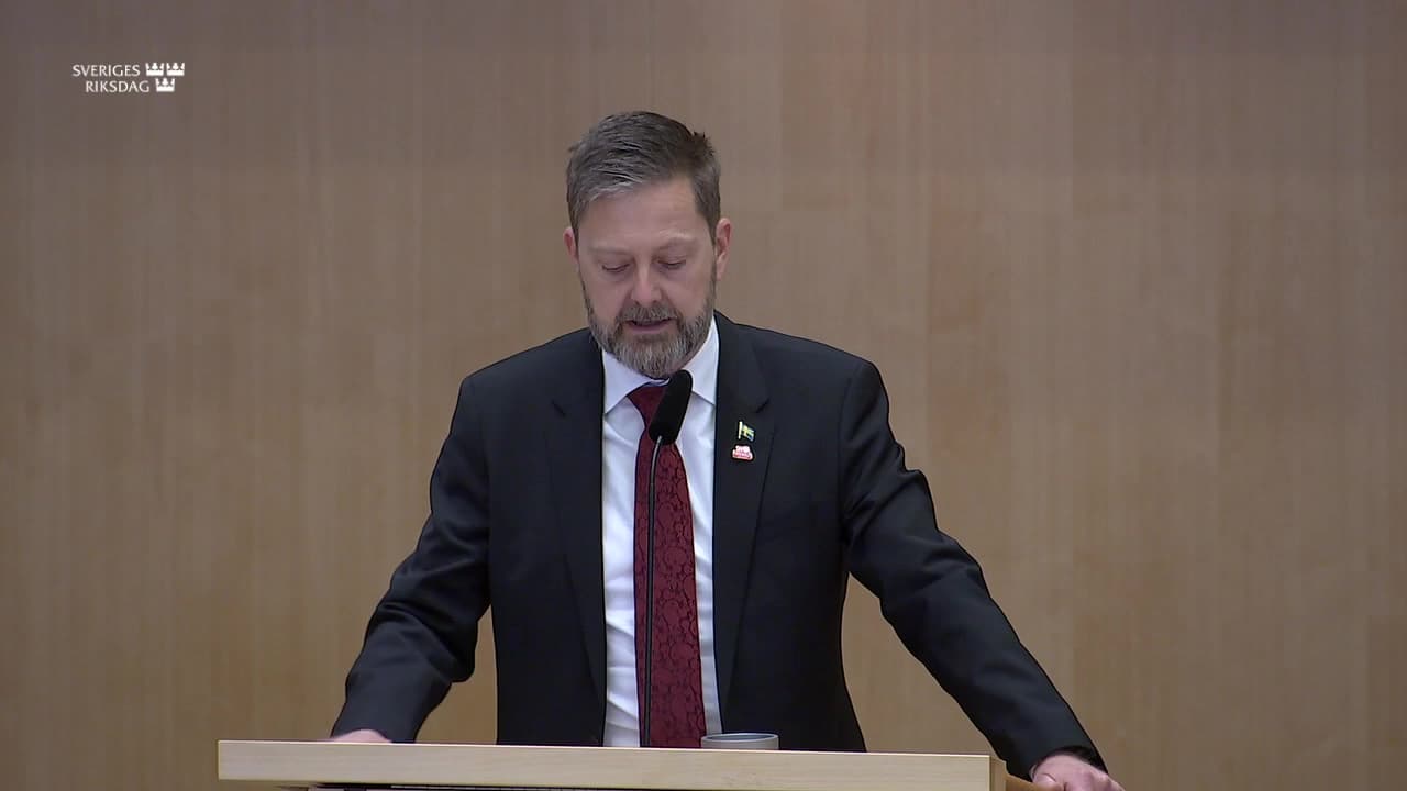 Stillbild från Debatt om förslag, En snabbare utbyggnad av kriminalvårdsanstalter och häkten