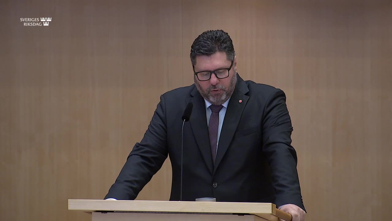 Stillbild från Debatt om förslag, Ökade möjligheter till hemmaladdning av elfordon