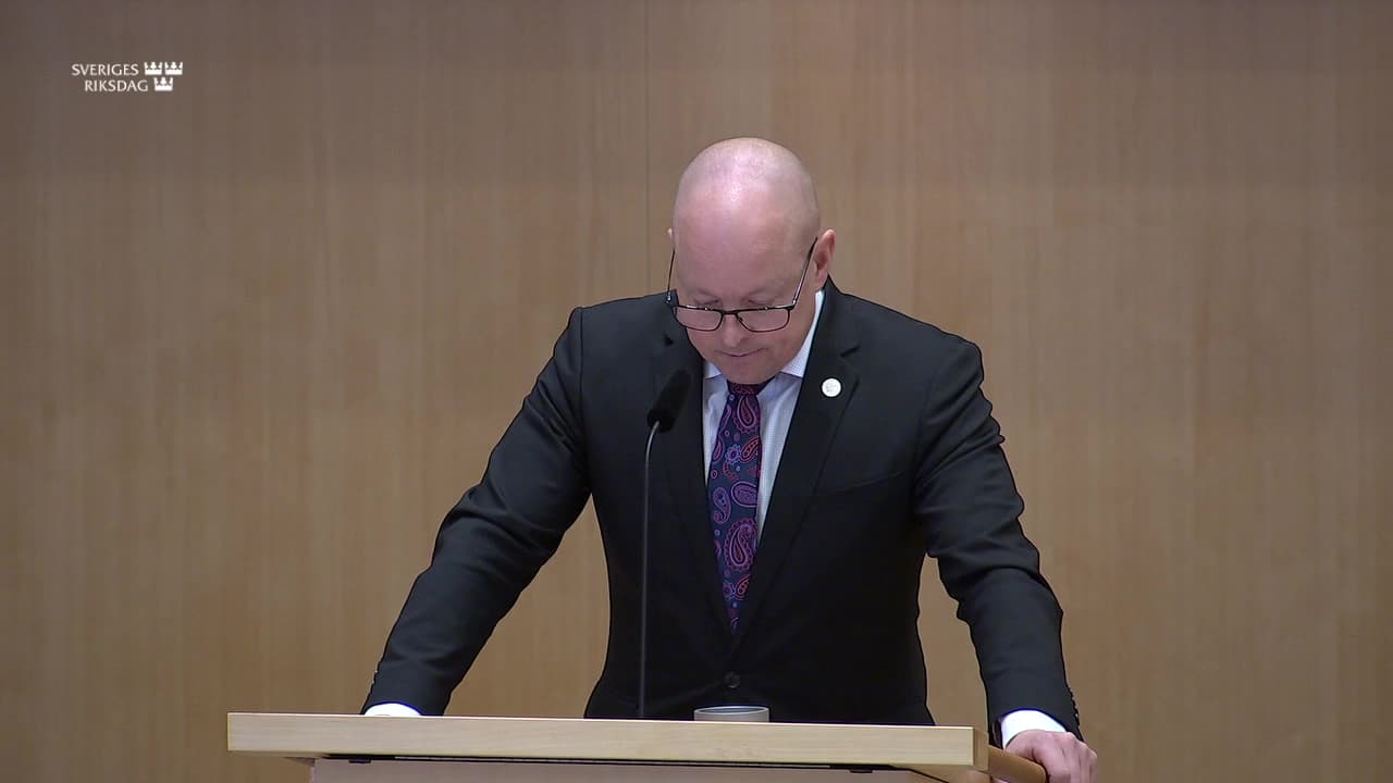 Stillbild från Debatt om förslag, Ett starkare skydd för civilbefolkningen vid höjd beredskap