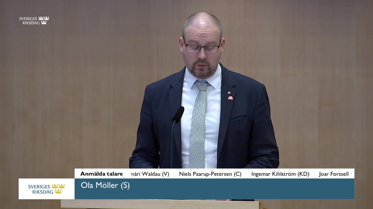Stillbild från Debatt om förslag, Bättre migrationsrättsliga regler för forskare och doktorander samt åtgärder för att motverka missbruk av uppehållstillstånd för studier
