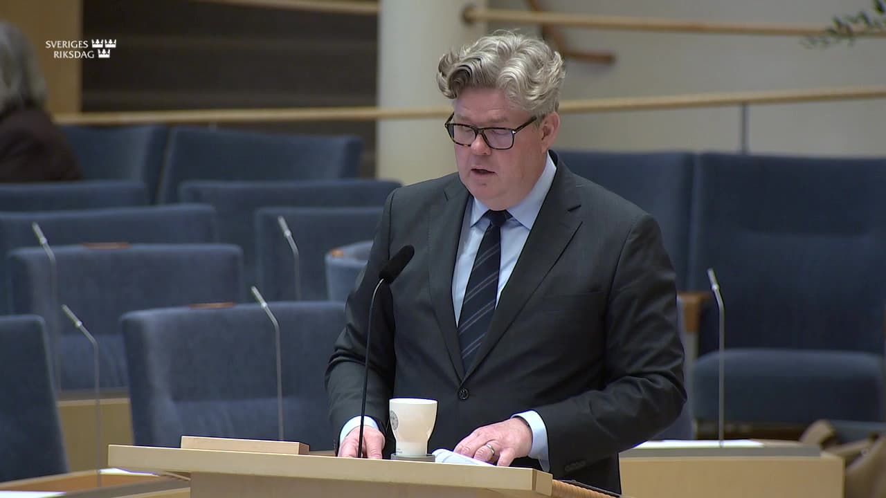 Stillbild från Interpellationsdebatt, Brist på poliser i Stockholm
