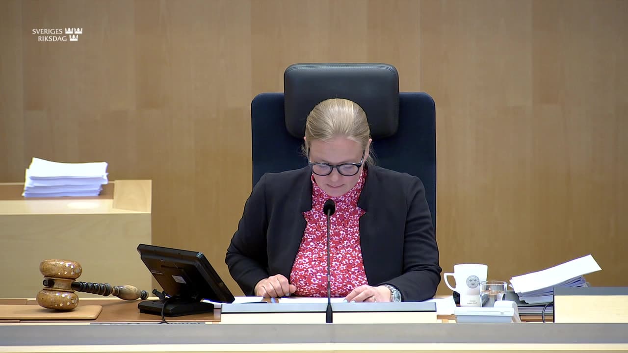 Stillbild från Debatt om förslag, Framtidens yrkeshögskola