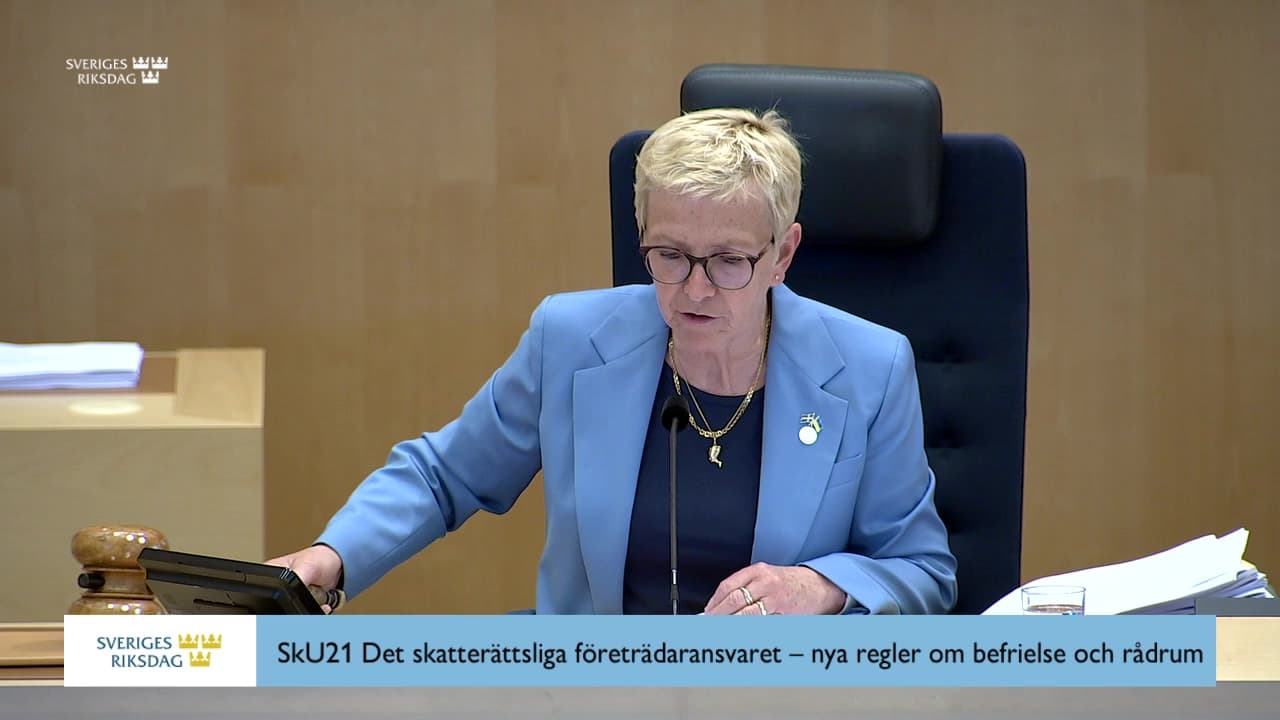 Stillbild från Beslut, Beslut: Det skatterättsliga företrädaransvaret – nya regler om befrielse och rådrum