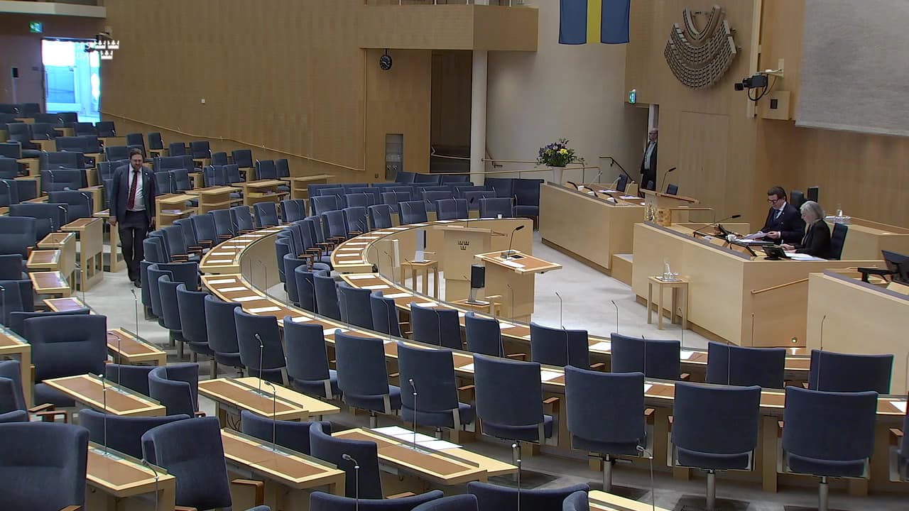 Stillbild från Interpellationsdebatt, Desinformation om vindkraft