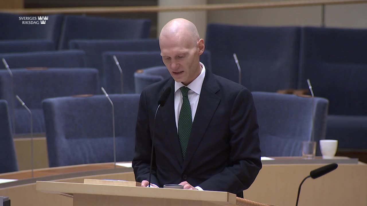 Stillbild från Interpellationsdebatt, Statens kulturarv och bidragsfastigheternas underhåll