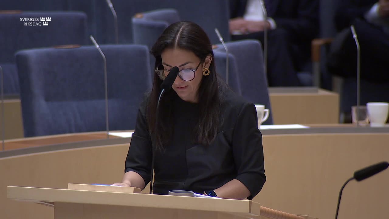 Stillbild från Interpellationsdebatt, Förutsättningar för att värna det rörliga kulturarvet
