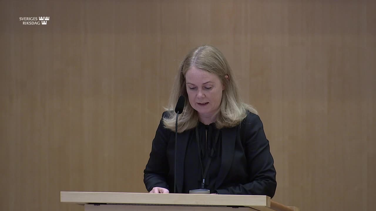 Stillbild från Debatt om förslag, En grundlagsskyddad aborträtt samt utökade möjligheter att begränsa föreningsfriheten och rätten till medborgarskap